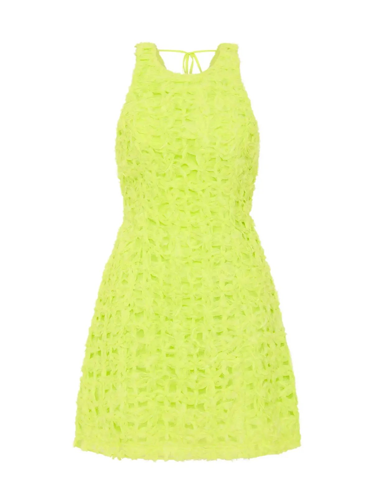 Aje Quintette Textured Mini Dress Light Lime Green Size AU 8 photo 4