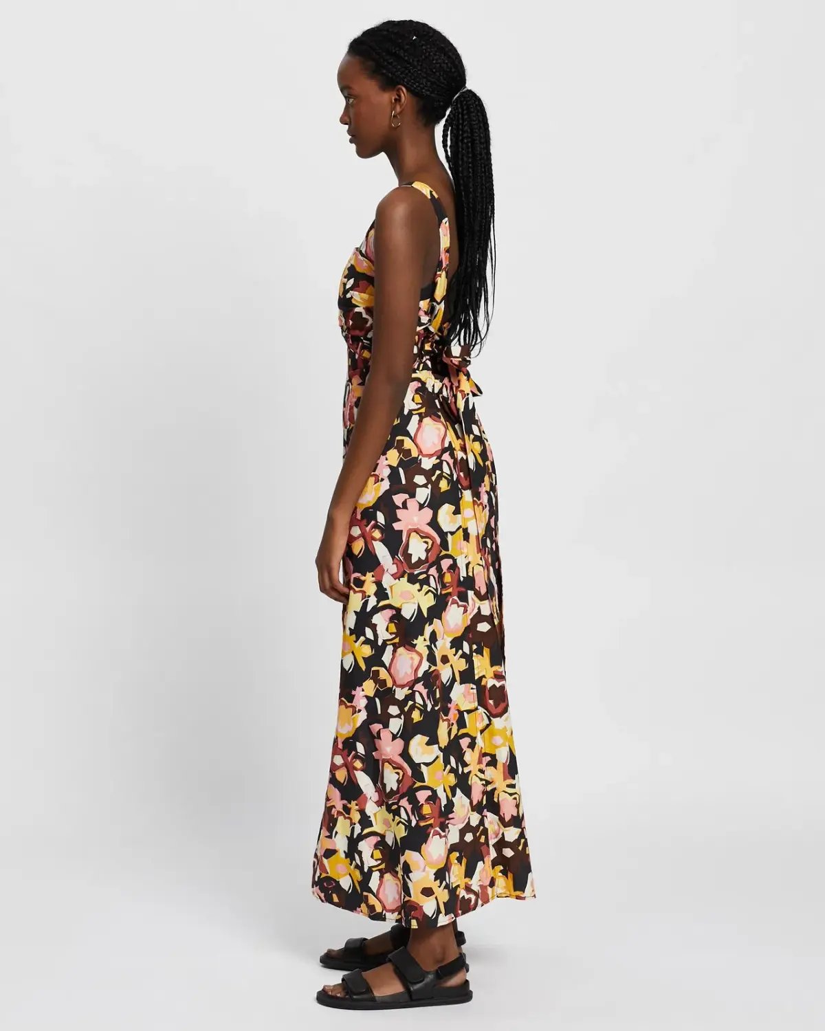 Camilla and Marc Delfino Split Skirt Midi Dress Multi Size 8 photo 4