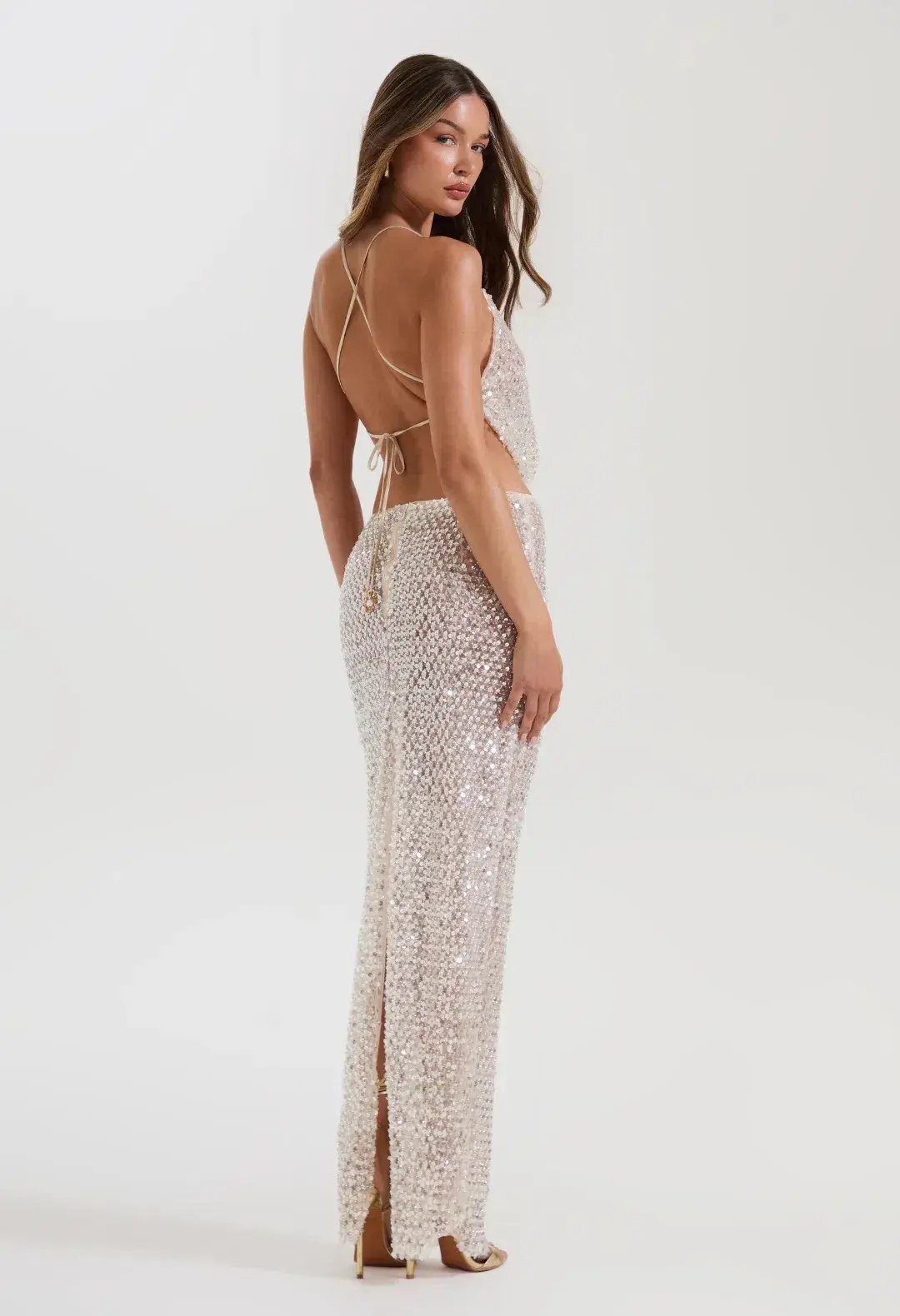 Sydney Lane Crystal Sequin Co-ord Set Quartz Size 8 / S photo 2