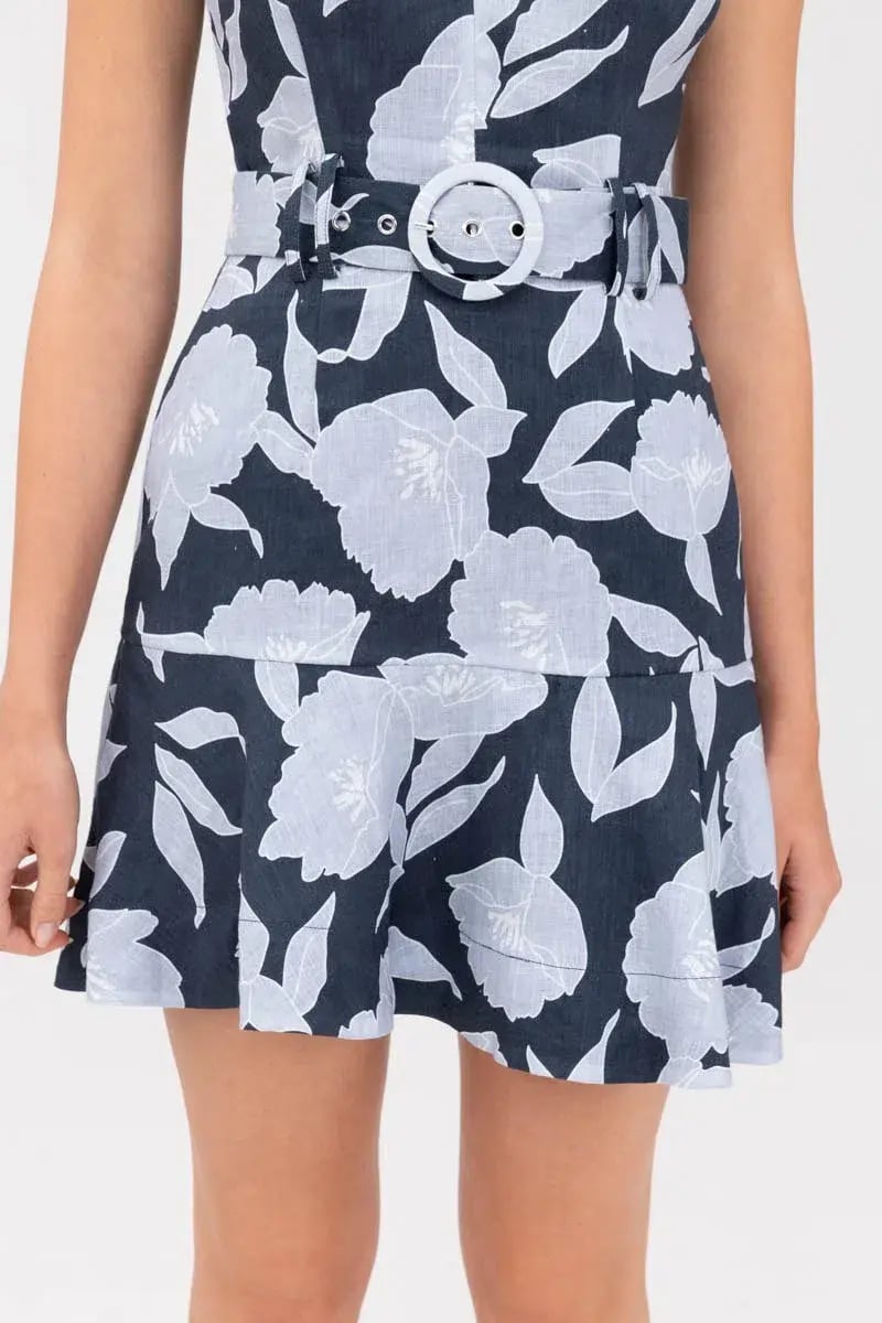 Keepsake the Label Midnight Stencil Floral Mini Dress Print Size 6 photo 4