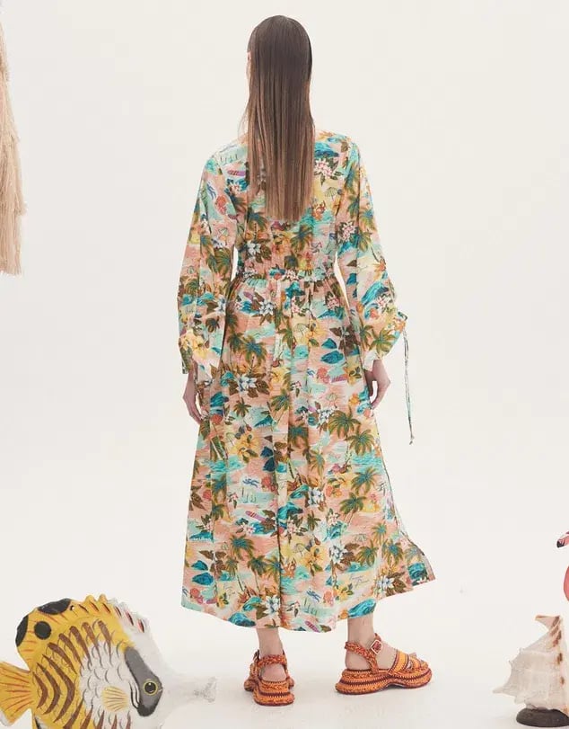 Alemais Mermaid Point Midi Dress Multi-colored Size AU 10 photo 2