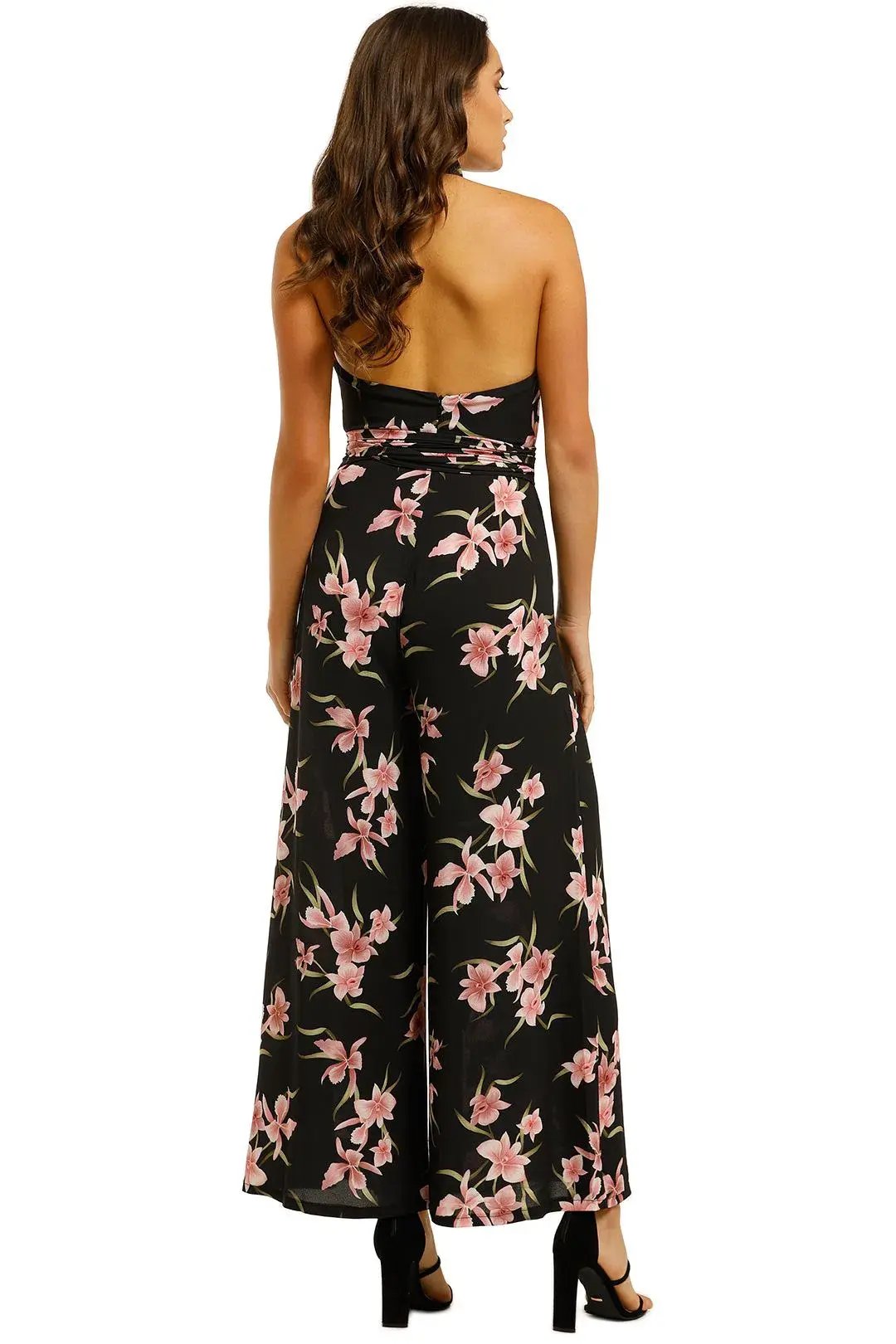 Pasduchas Caprice Pantsuit Black Floral Size 12 photo 2