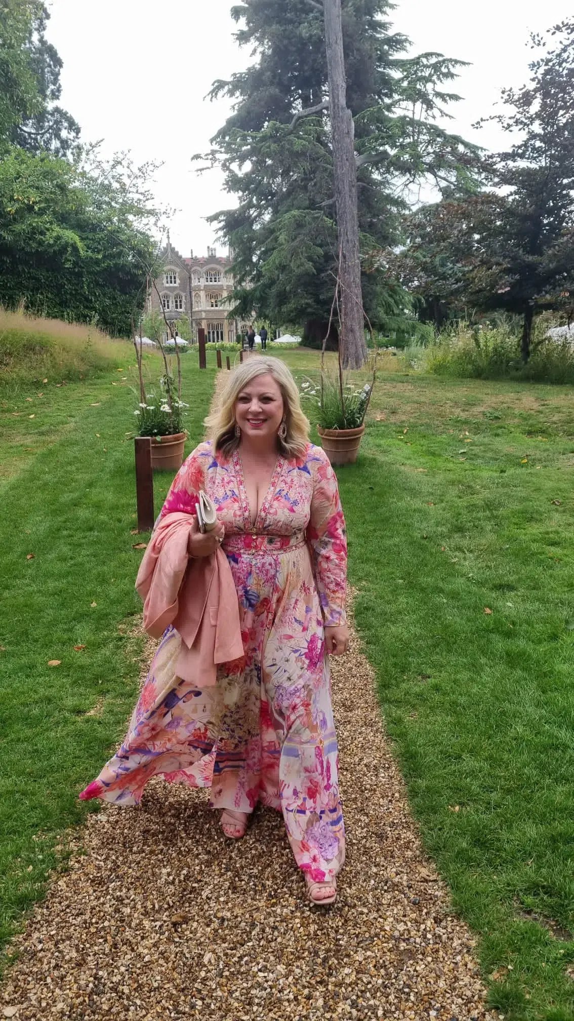 Camilla Kimono Sleeve Dress With Shirring Detail Floral Size 14 photo 4