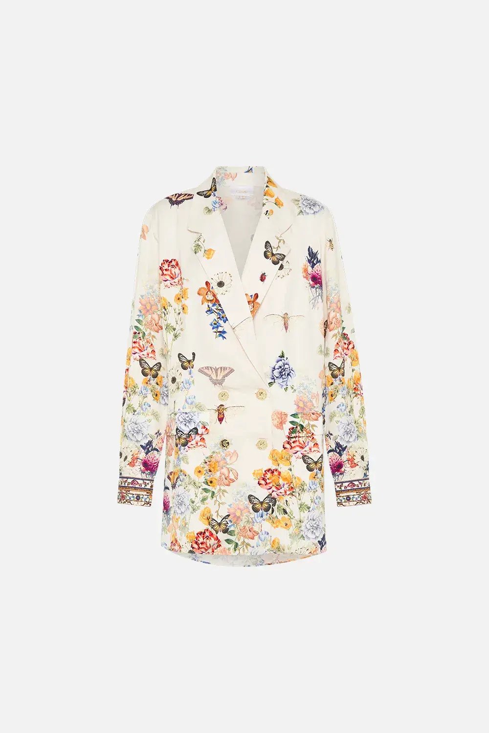 Camilla Double Breasted Soft Jacket Queens Bee Hive Print Size S / AU 10 photo 3