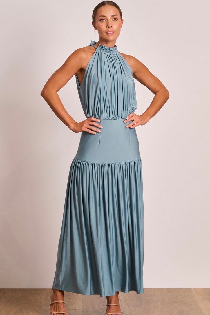 PASDUCHAS TWO'S COMPANY MIDI DRESS - EUCALYPTUS photo 5