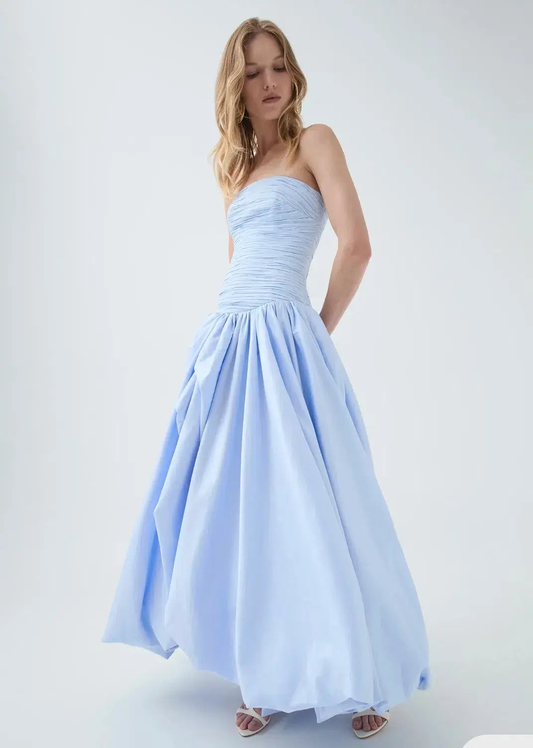 Aje Violette Bubble Hem Maxi Blue Size AU 6 photo 2