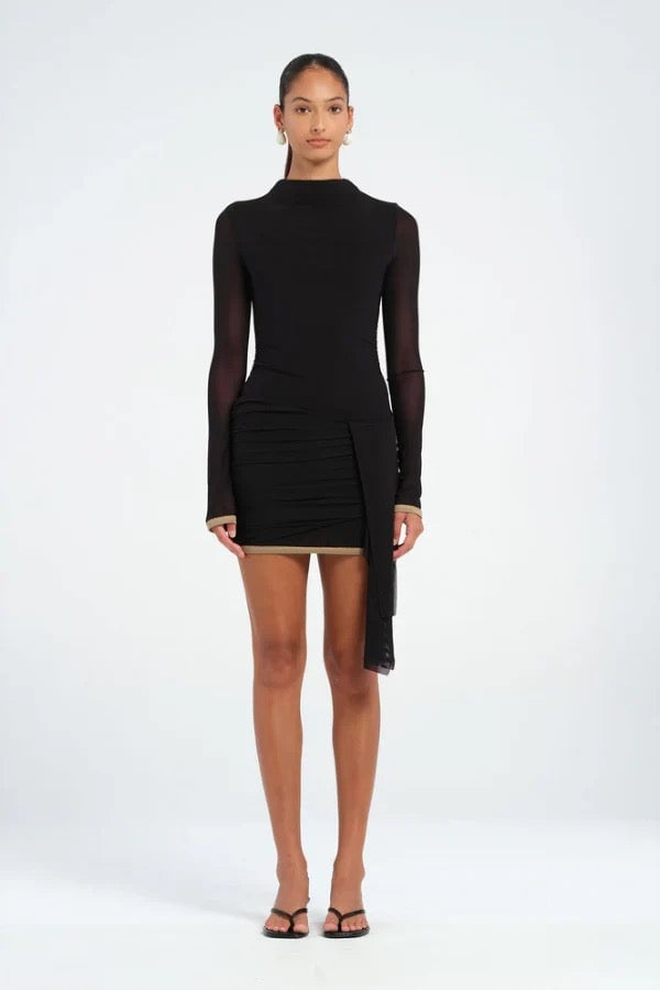 Benni Kingsley Mini Dress - Black photo 3
