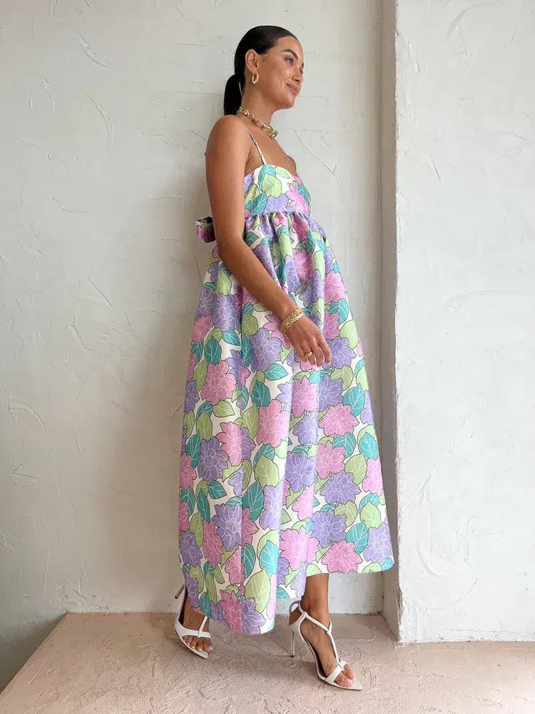 Alemais Luella Midi Dress In Lilac Size AU 16 photo 3