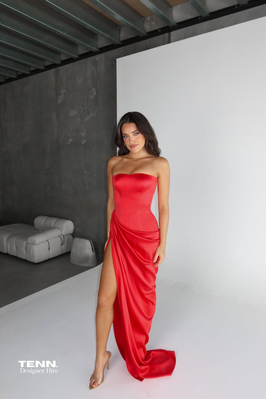 Lia Stublla x TENN Bianca gown - Red photo 3