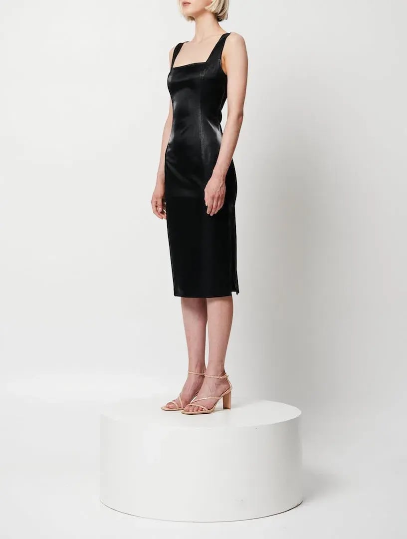 Elliatt Grevillea Midi Dress in Black Size 8 photo 2