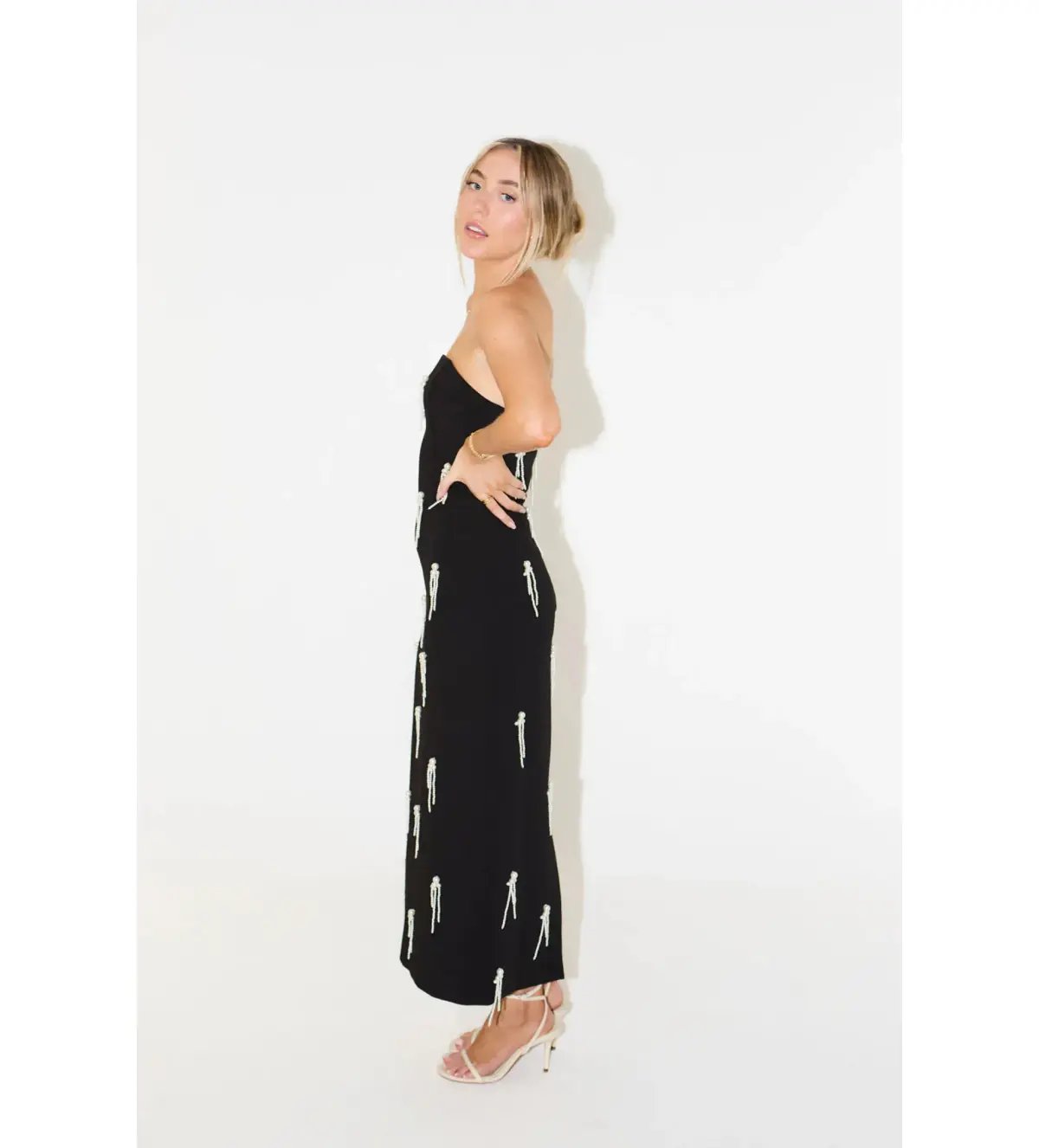 Odd Muse The Ultimate Muse Embellished Midi Dress Black Size AU 12 photo 4