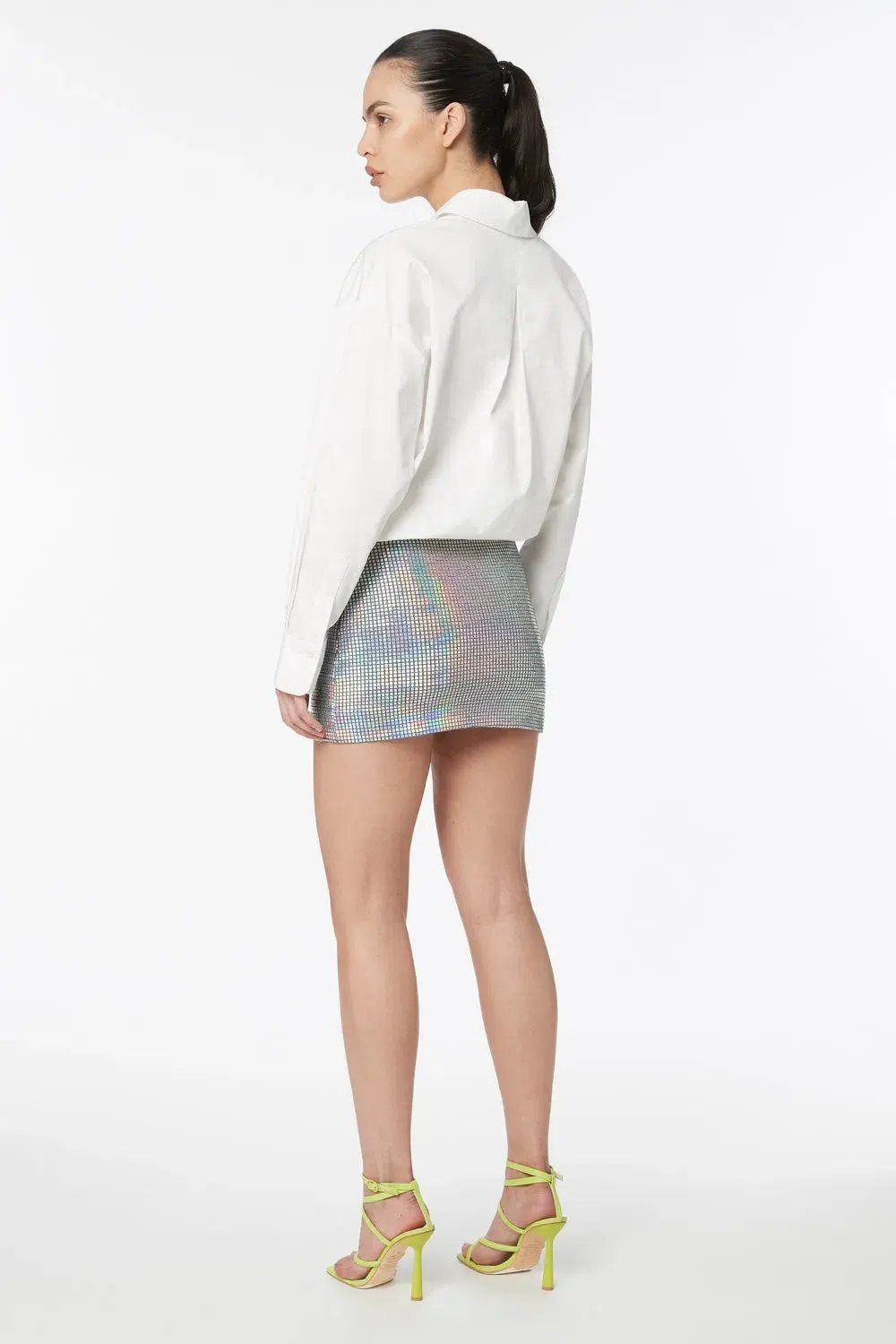Manning Cartell Platinum Queen Mini Skirt Silver Size 6 photo 2