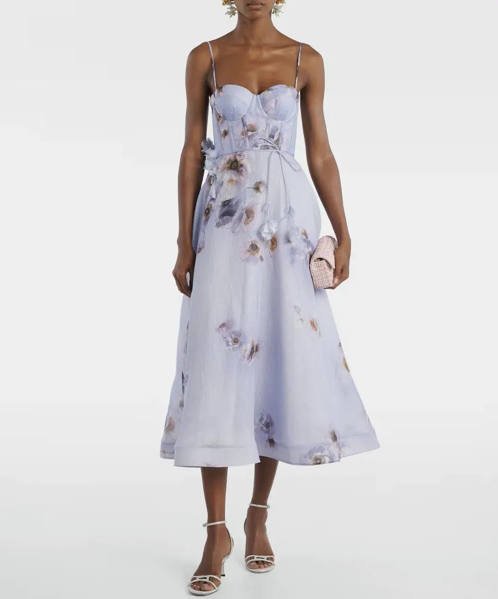 Zimmermann Hypnotic Picnic Dress Lilac Poppy Size 6 photo 2