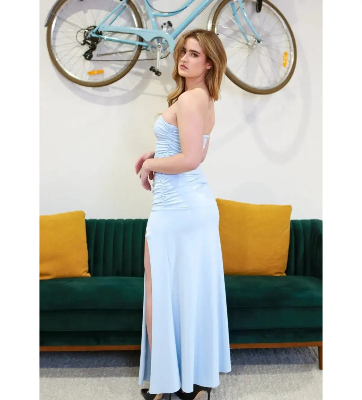 Mode Mila Remi Maxi Dress Ice Blue Size M/AU 10 photo 2