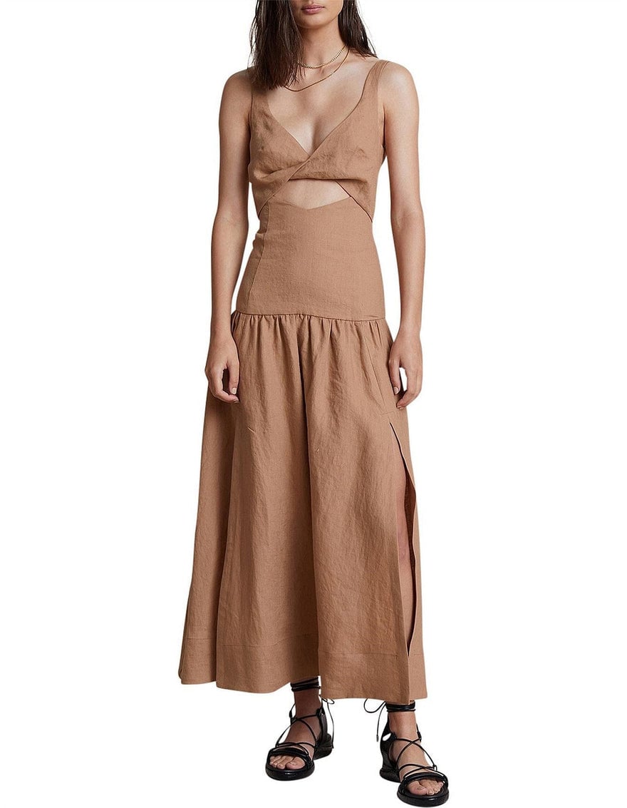 Bec & Bridge Camel Almos Midi Dress photo 3