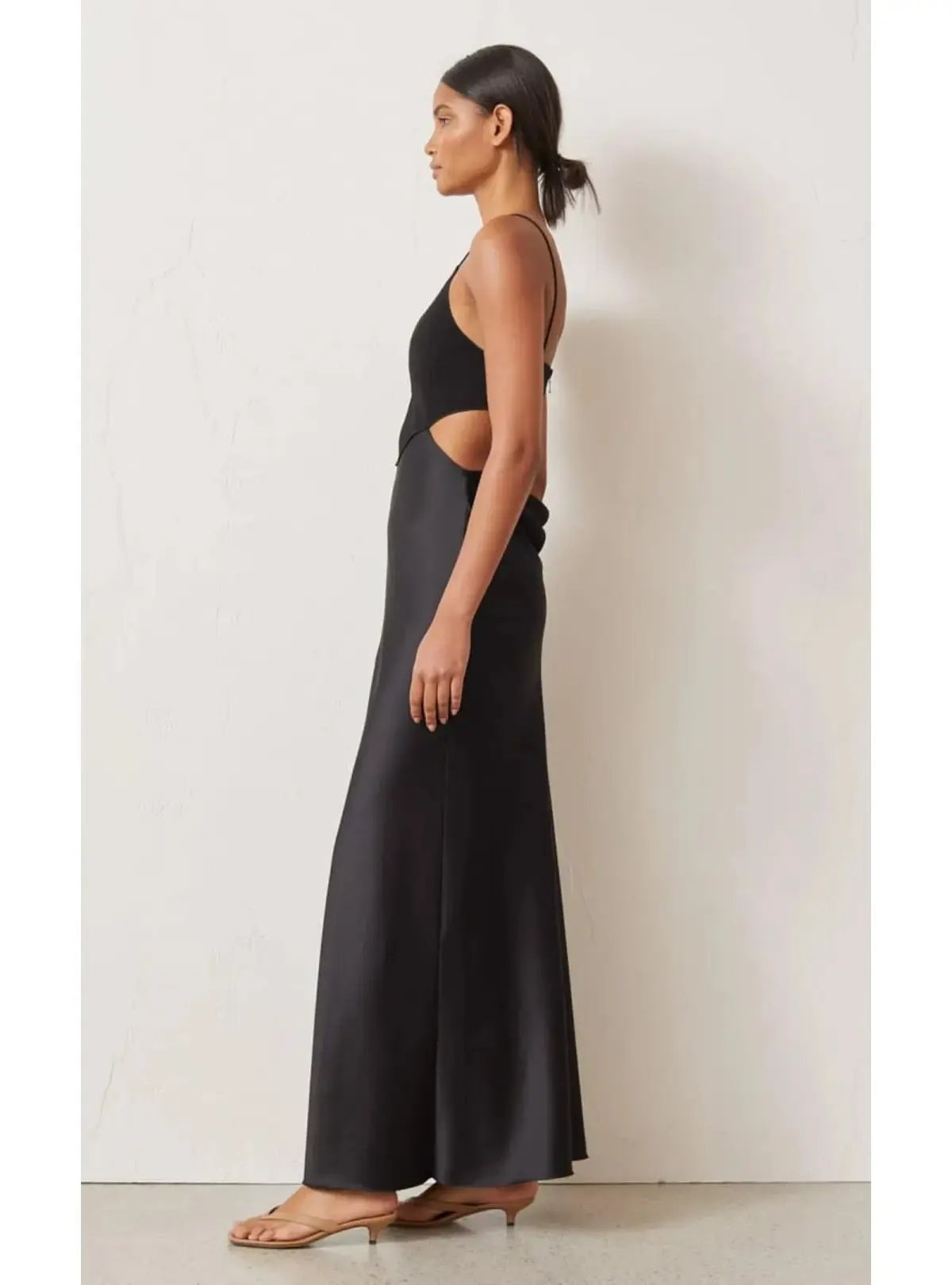 Bec & Bridge Seraphine Plunge Midi Dress Black Size 6 photo 3