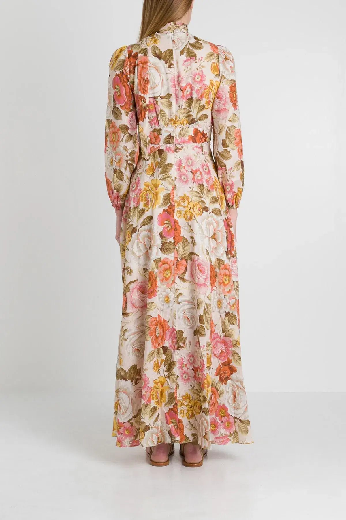 Zimmermann Bonita Linen Dress Lemon Floral Size 2 / AU 12 photo 2