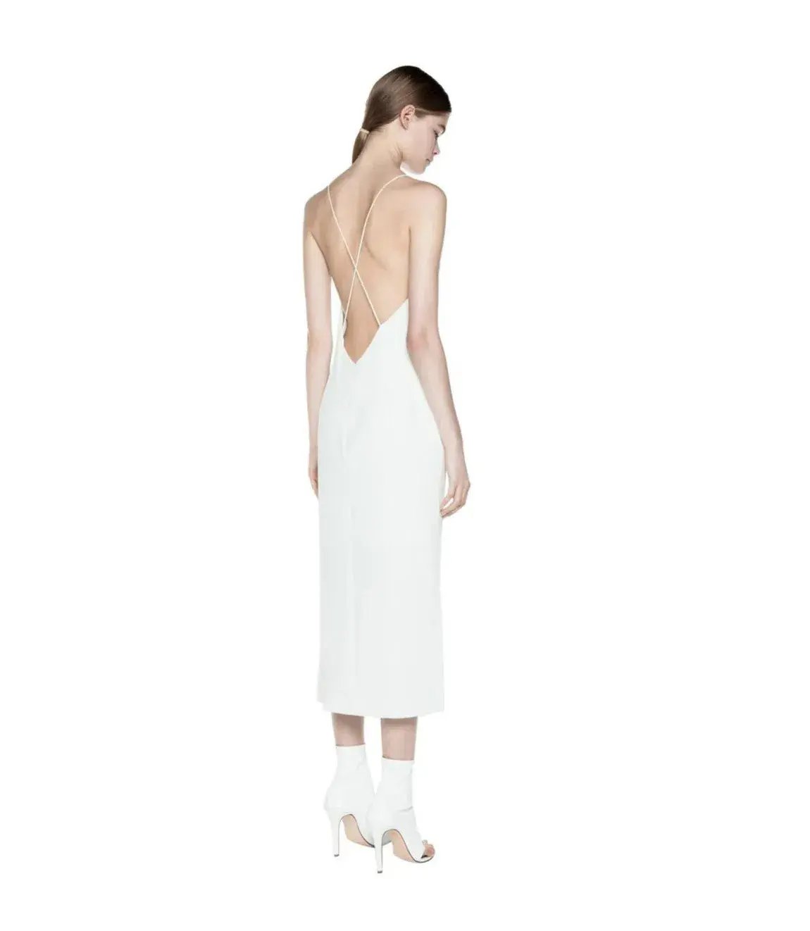 Dion Lee Fine Line Cami Slip Dress in White Size 8 photo 2