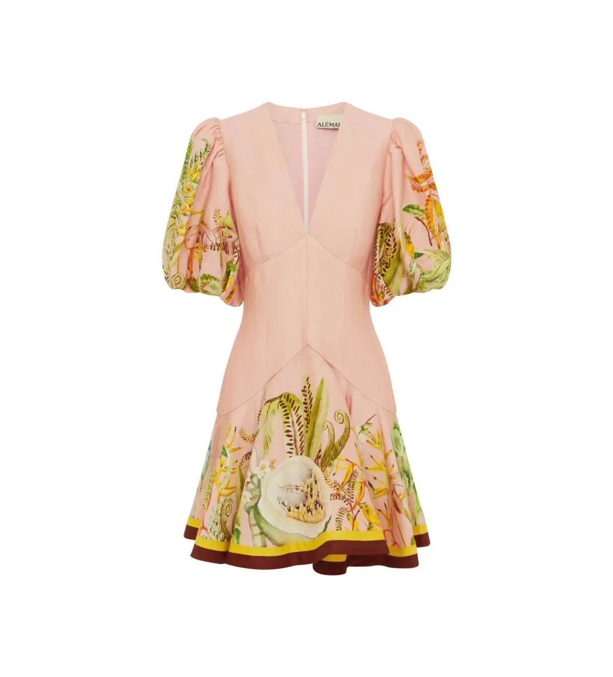 Alemais Papaya Mini Dress Pink Print Size 10 photo 7