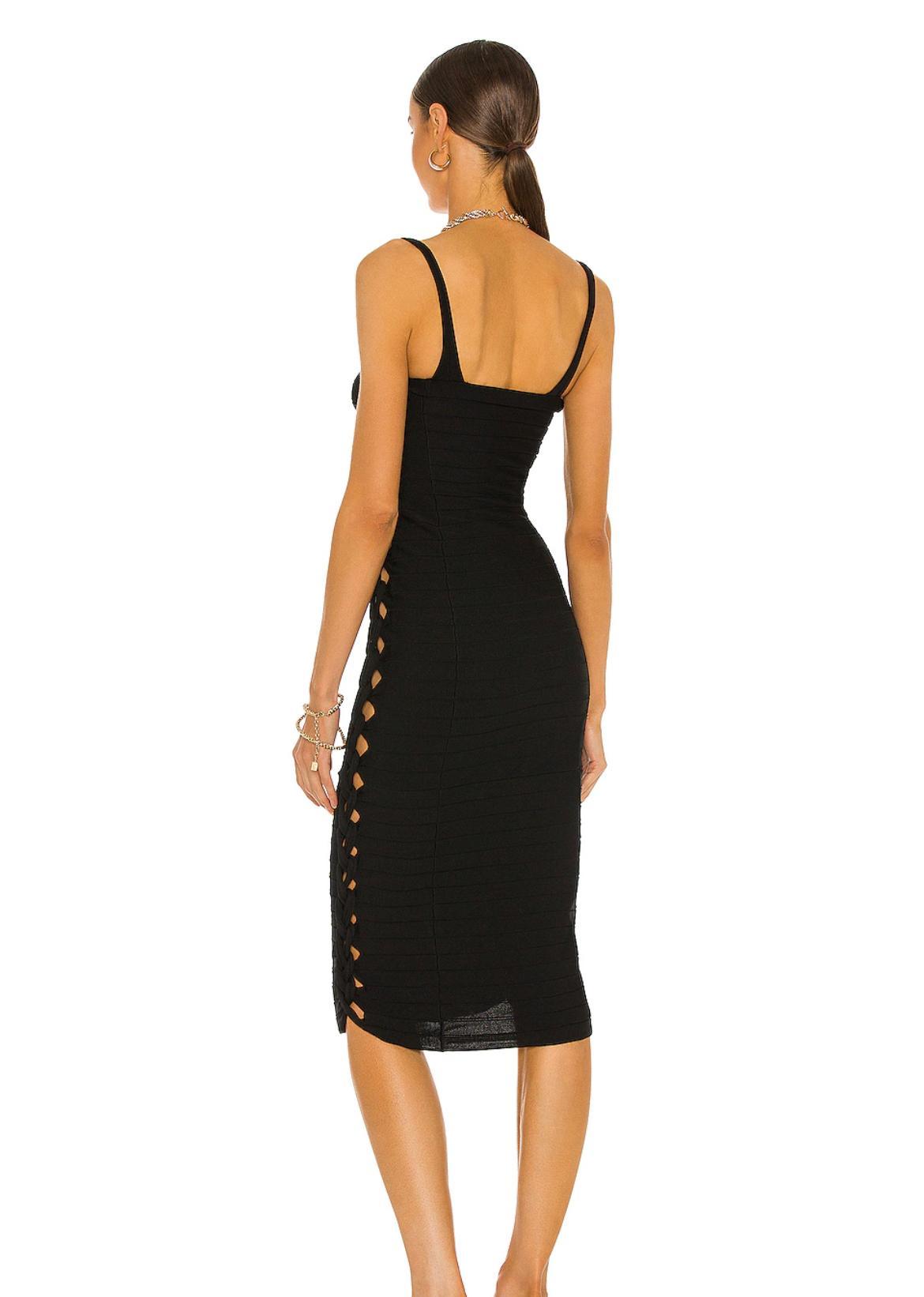 Dion Lee Black Mirror Braid Strap Dress Black Size 8 photo 2