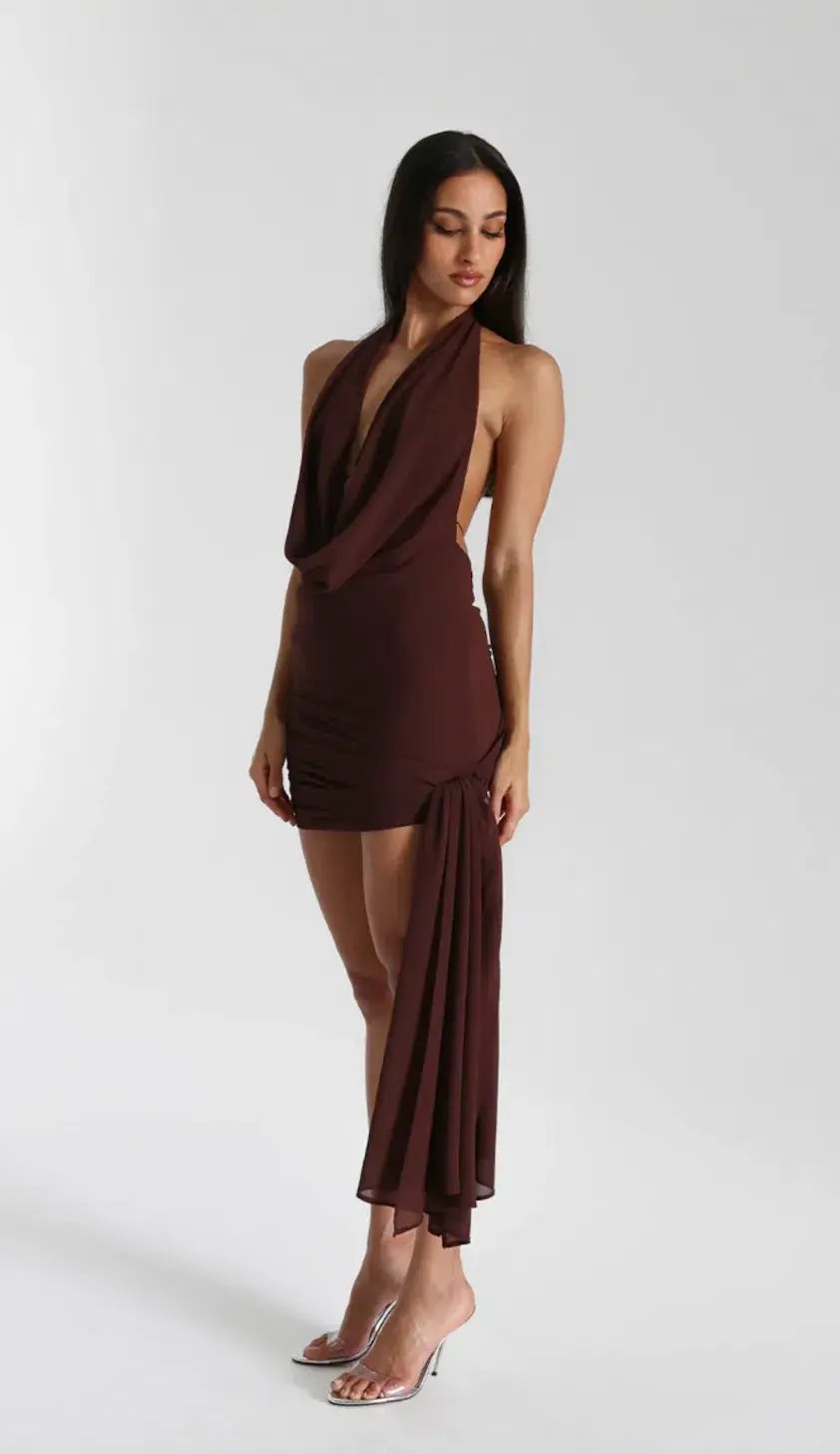 Natalie Rolt Anastasia Dress Espresso Size 1 / AU 8 photo 5
