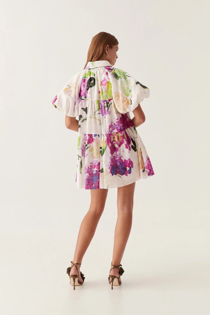 Aje Pablo Smock Mini Dress - Wild Hydrangea photo 3