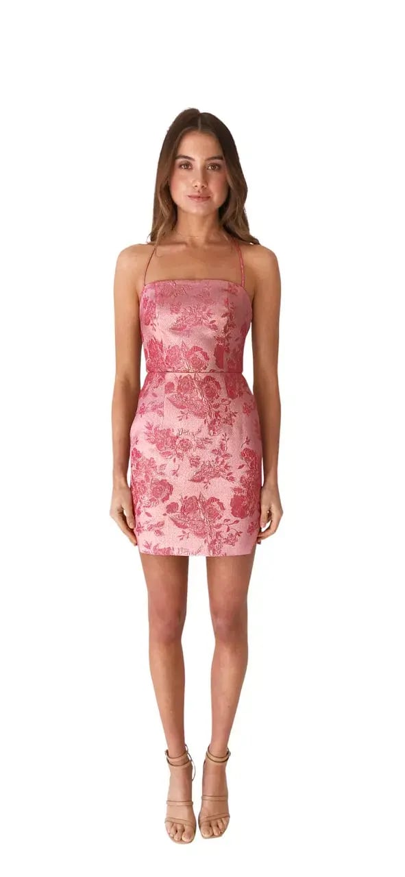 Manning Cartell Kyoto Calling Mini Dress Pink Metallic Size 8 photo 4