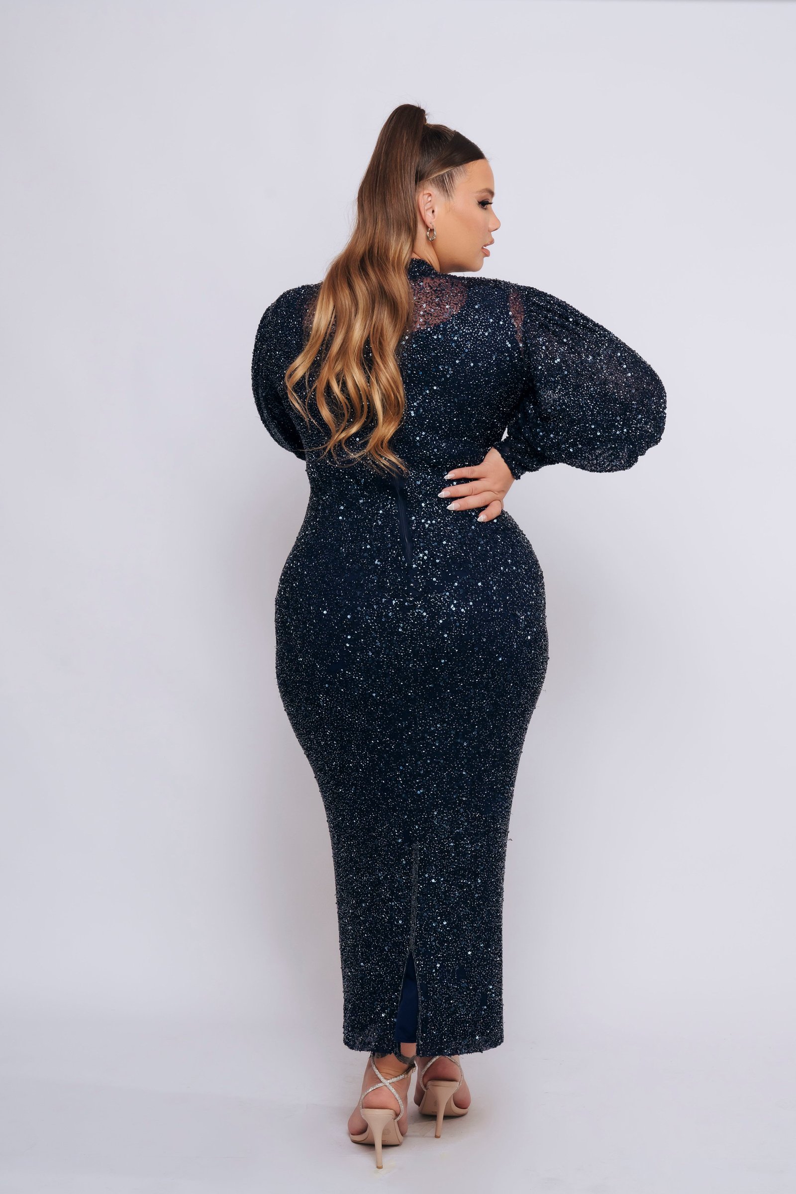 BELLISSA BELLE SLEEVE BY MY SECRET WARDROBE NAVY photo 2