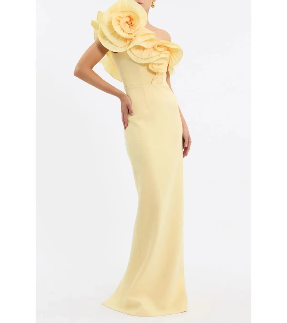 Rebecca Vallance Lulu Gown Yellow Size AU 12 photo 2