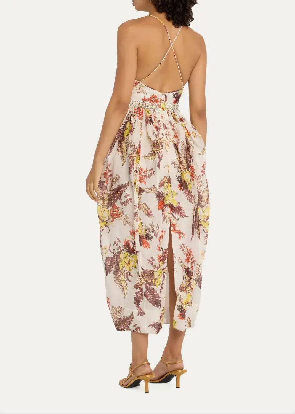 Zimmermann Matchmaker Tulip Dress Ivory Tropical Floral Size 0P / AU 6 photo 2