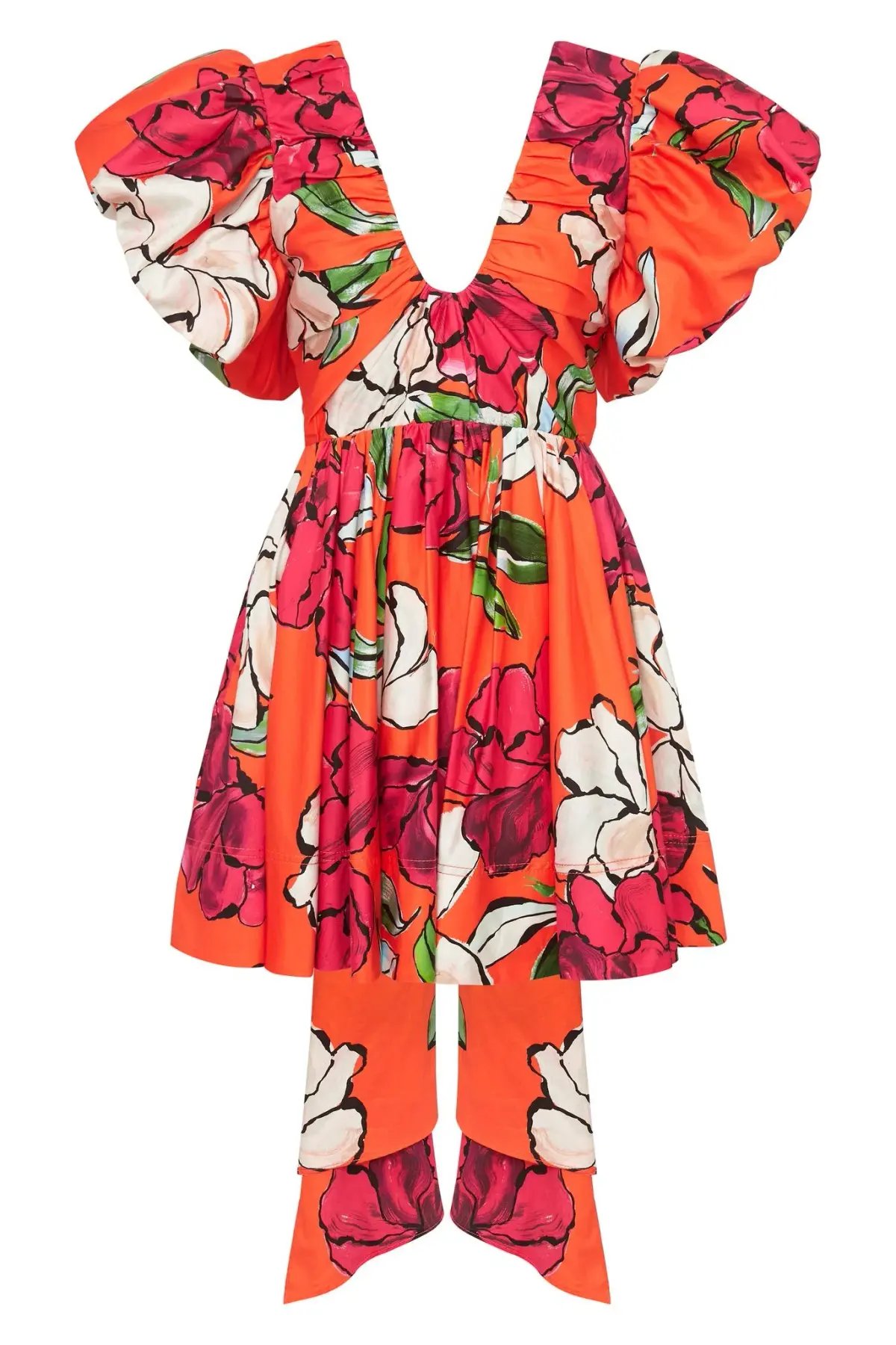 Aje Gretta Bow Back Mini Dress Floral Size 8 photo 4