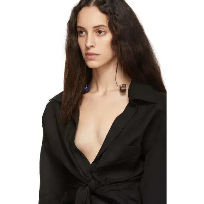 Jacquemus La Chemise Pavia Shirt Black Size 8 photo 3