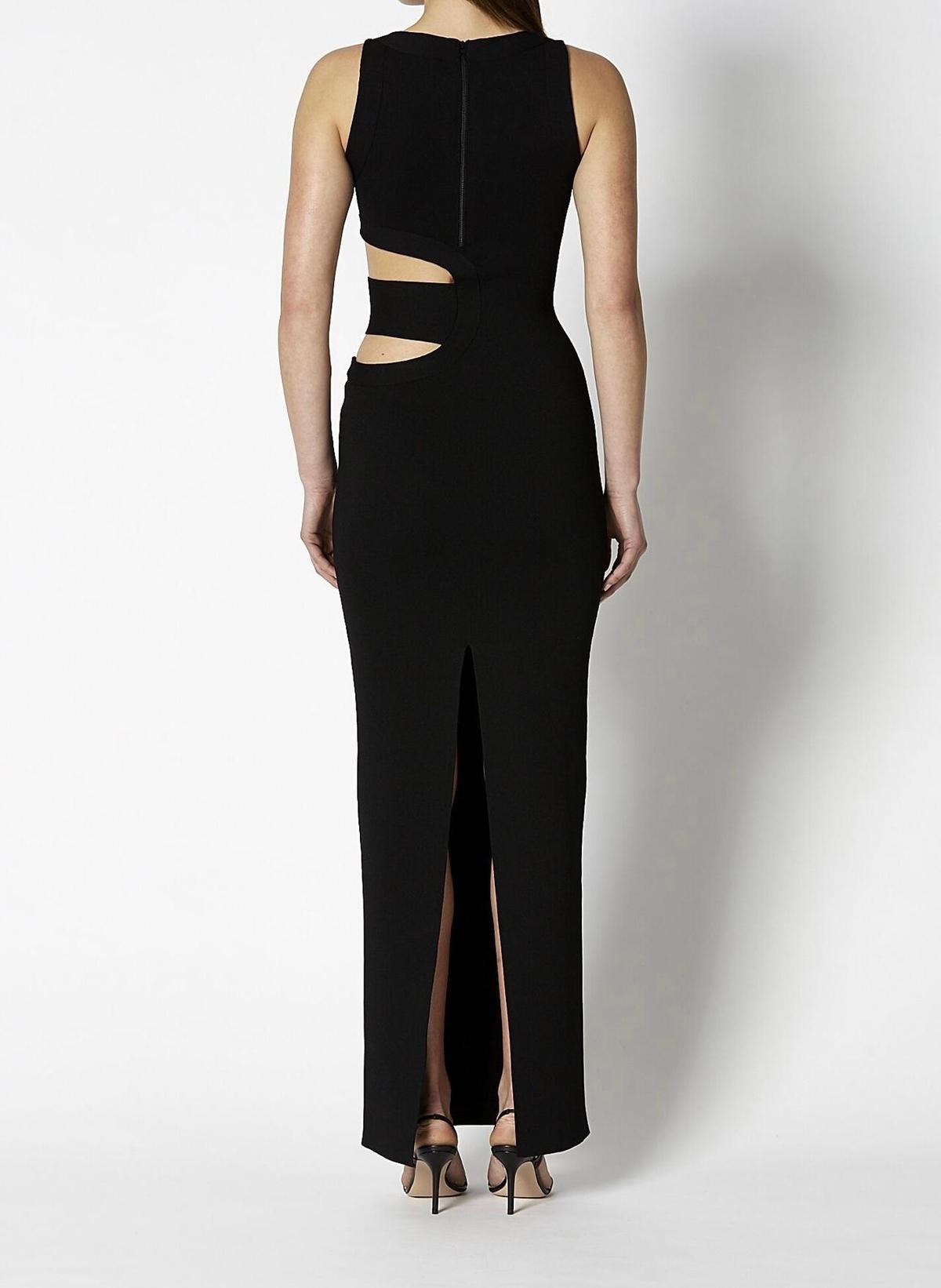 Scanlan Theodore Crepe Gown Black Size 8 photo 4