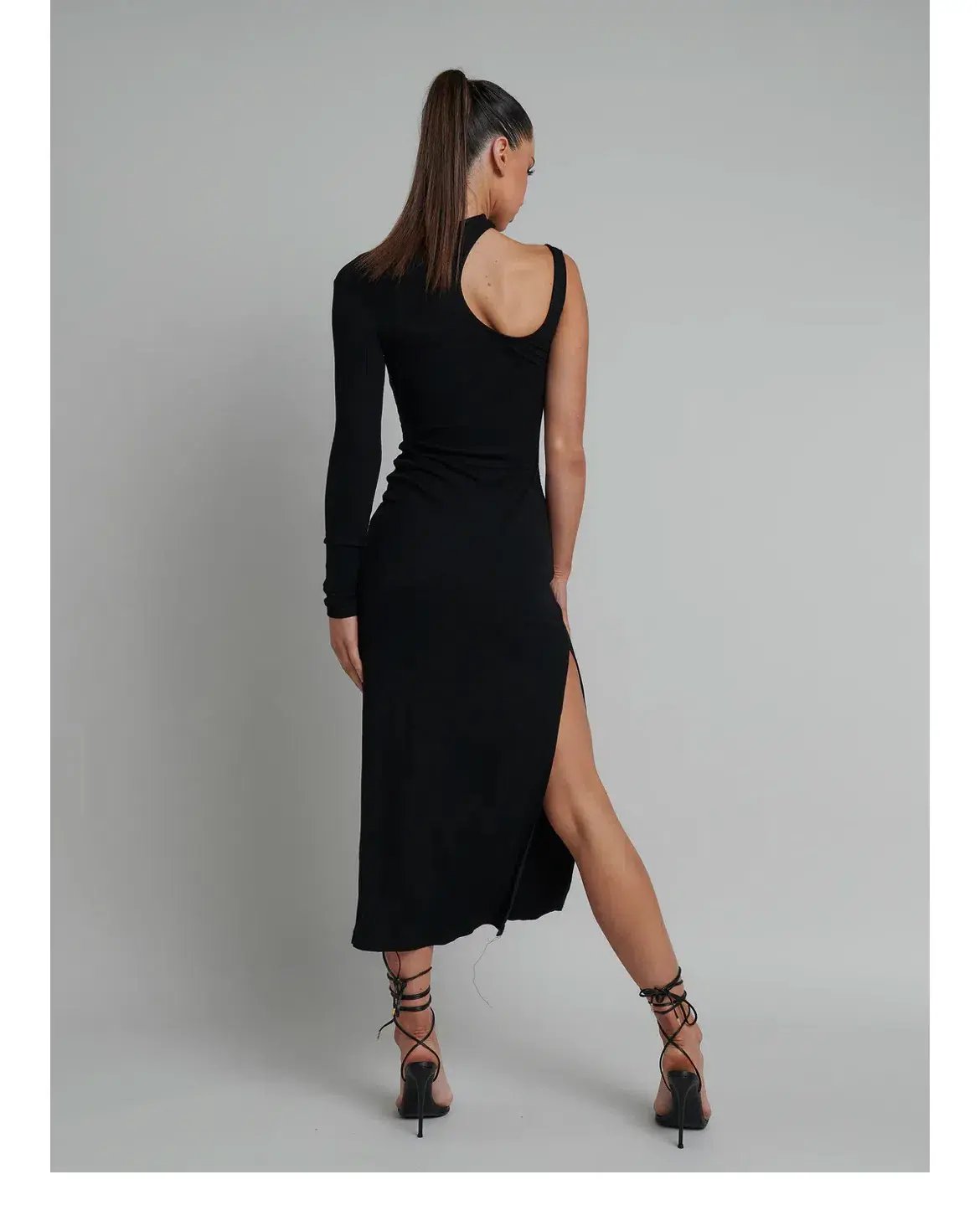 Bayse Shona Asymmetric Dress Black Size S photo 3