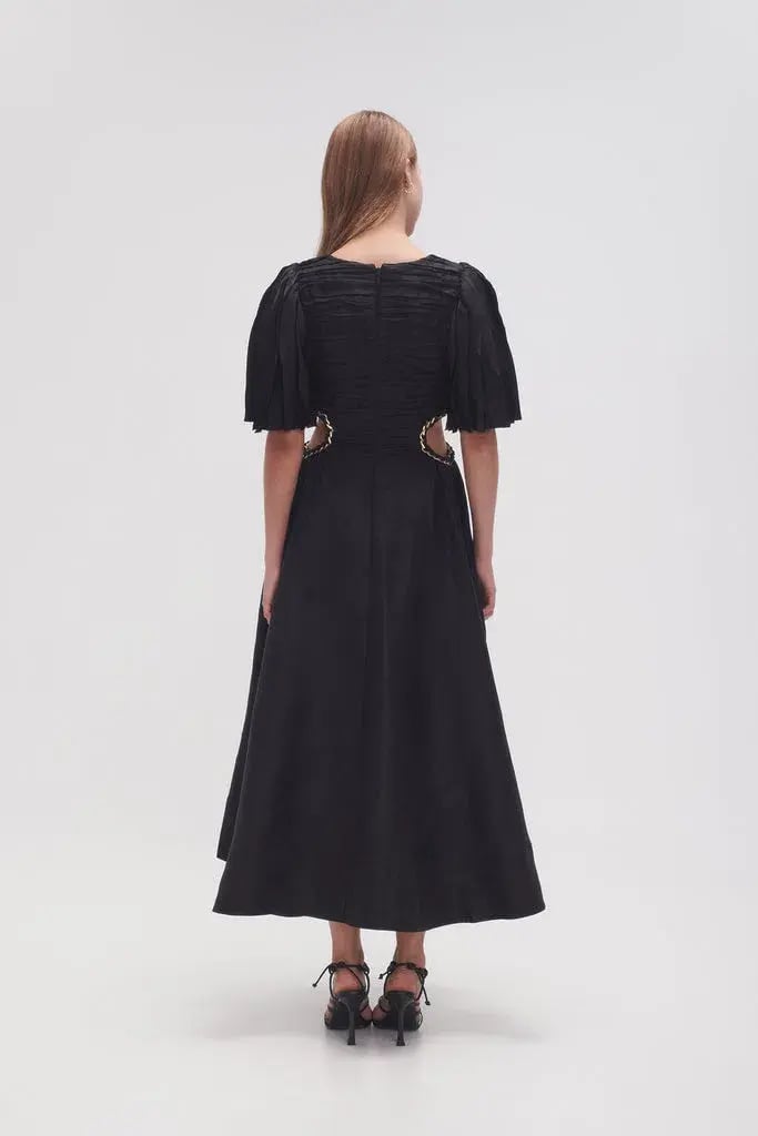 Leona Edmiston Nia LBD Cocktail Dress With Side Split Size AU 4 photo 8