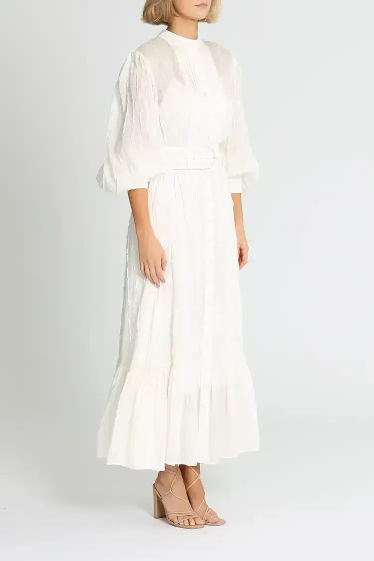Leo Lin Cambridge Dress in White Size 12 photo 2
