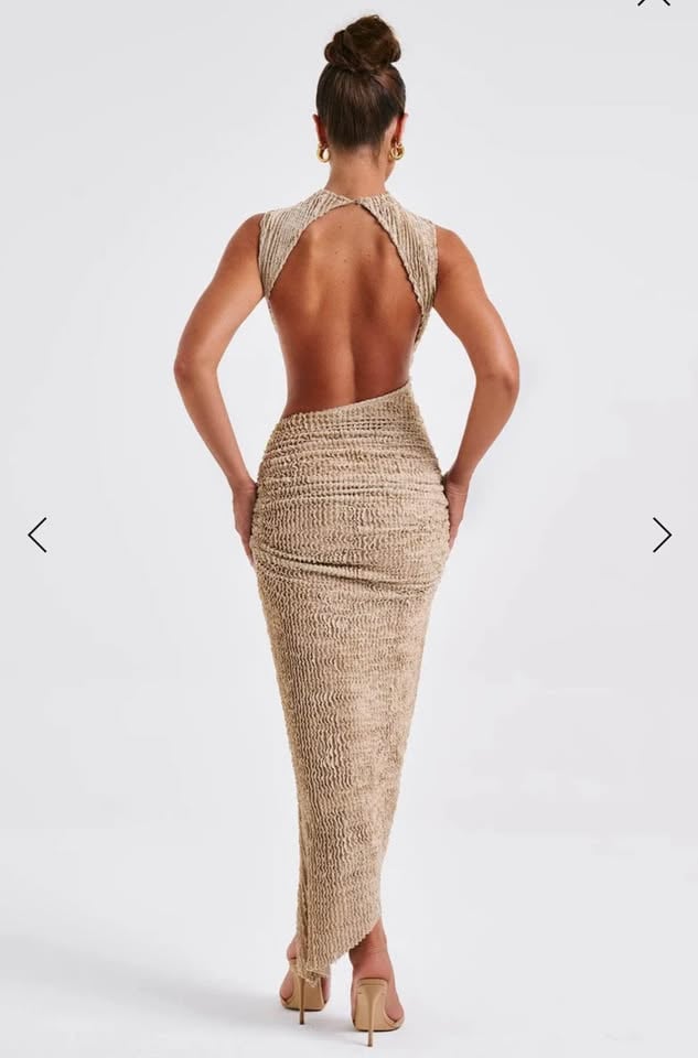 Hire Babyboo Zina ivory set/ Aphrodite midi beige dress size xs photo 5