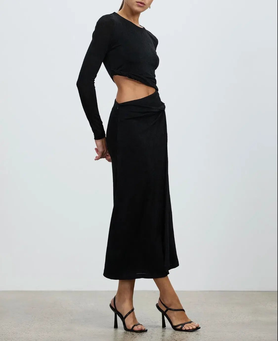 MISHA Arma Midi Dress Black Size 6/XS photo 2