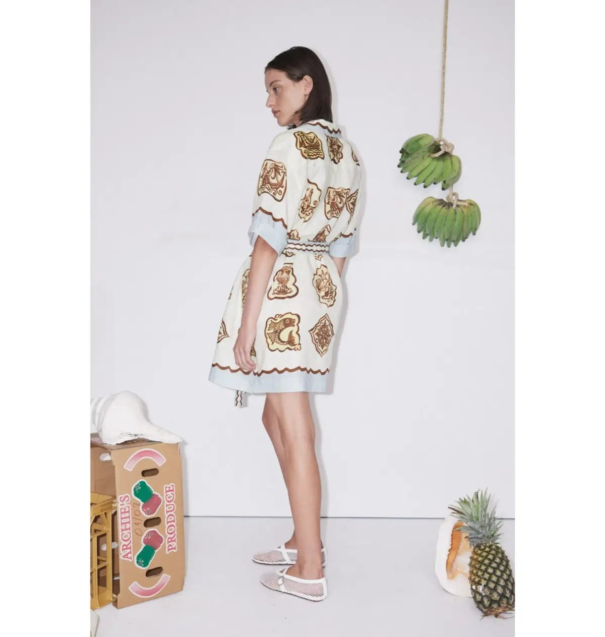 Alemais Relic Mini Dress Print Size AU 8 photo 3