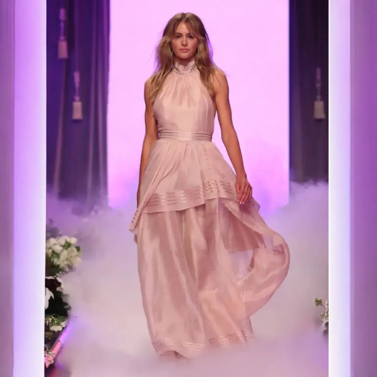 AJE Sienna Maxi Gown Dress Blush Pink Size AU 10 photo 2