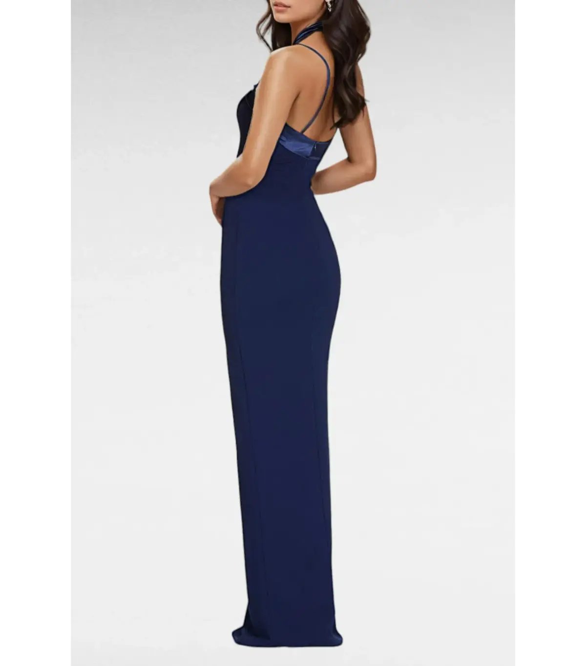 Love Nookie Alias Halter Gown Navy Size AU 8 photo 2