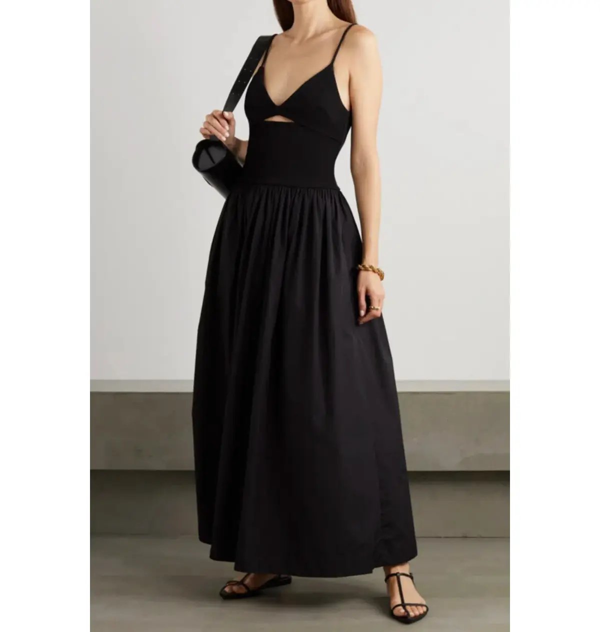 Esse Studios Tri Knit Cotton Dress Black Size AU 8 photo 4
