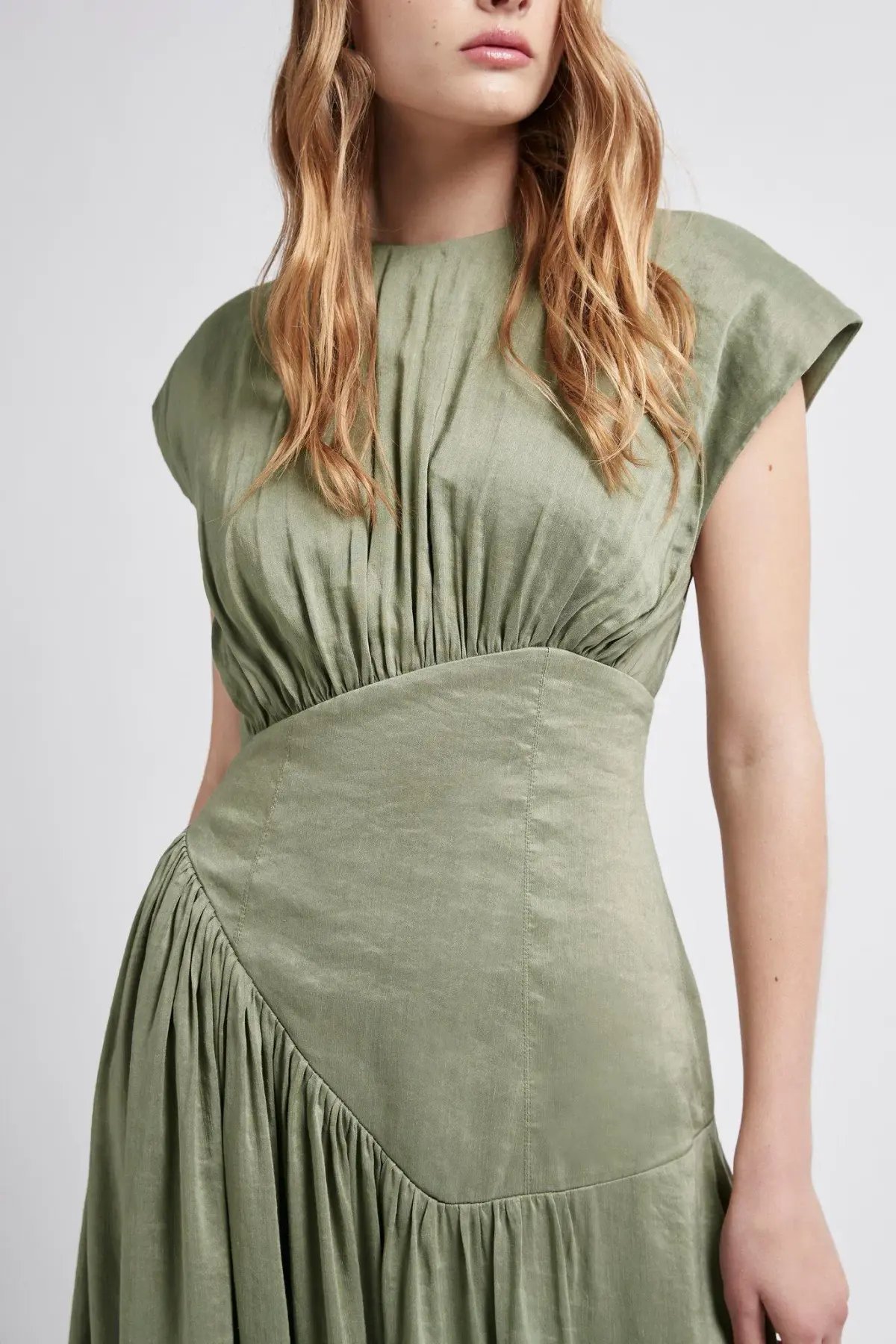 Aje Reflection Dress in Oakmoss photo 3