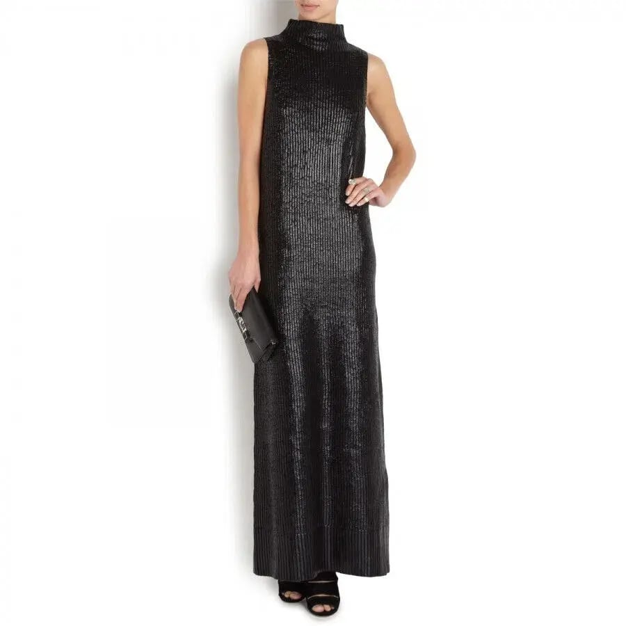 Sass & Bide Wintergate Pop Rocks Maxi Dress Black Size 8 photo 2