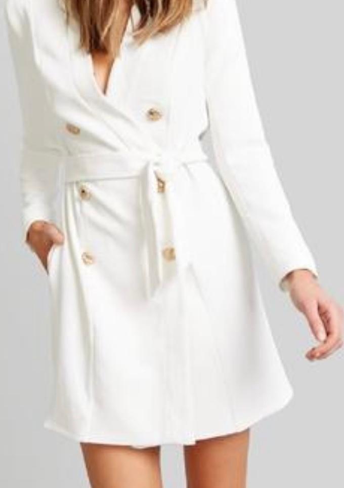 Kookai Edwina Blazer Dress White Size 36 photo 3