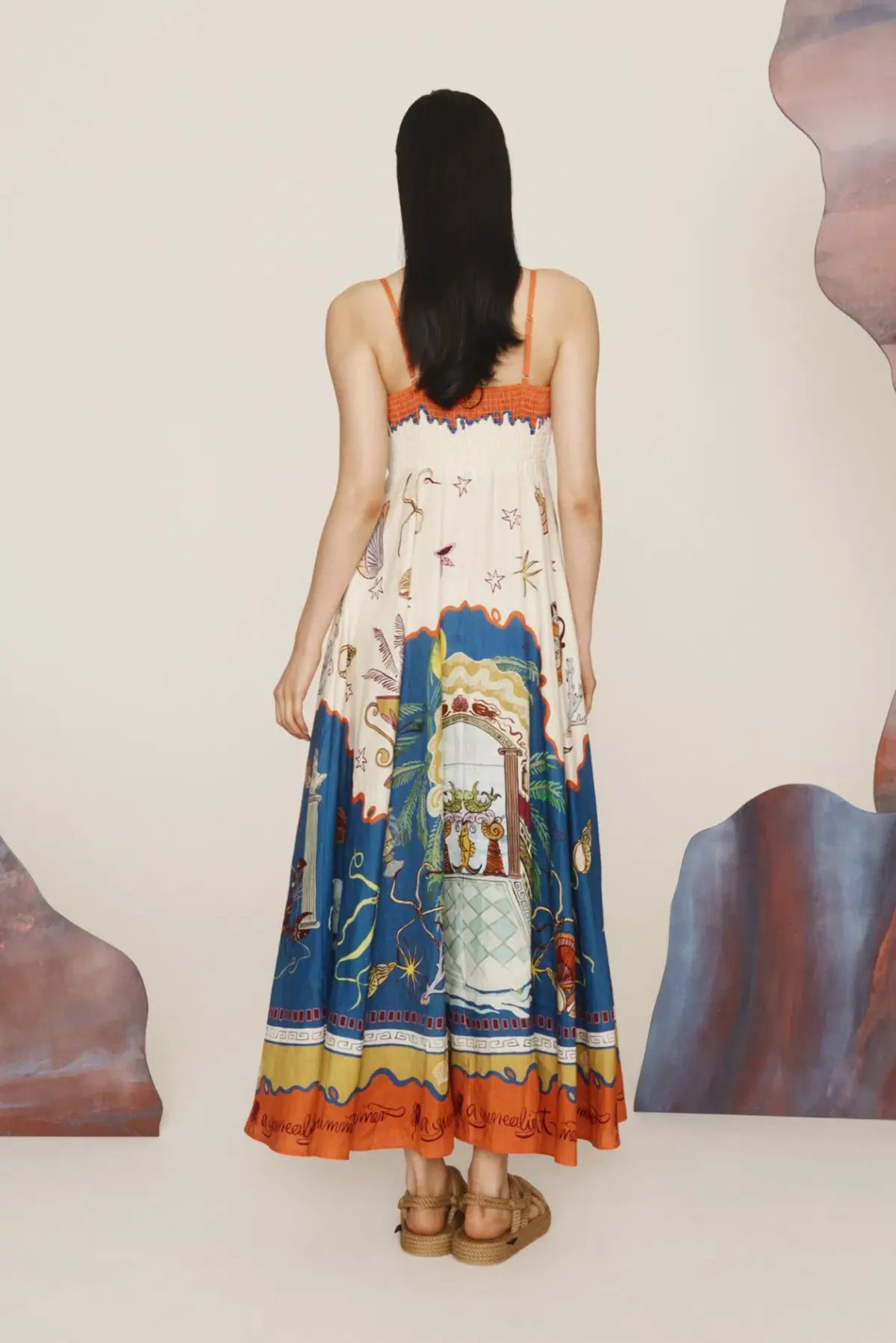 Alemais Surrealist Summer Sundress Multi Size 16 photo 3