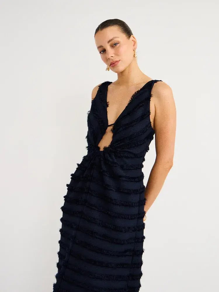 Anna Quan Sofia Dress in Black Feather Size 8 photo 32