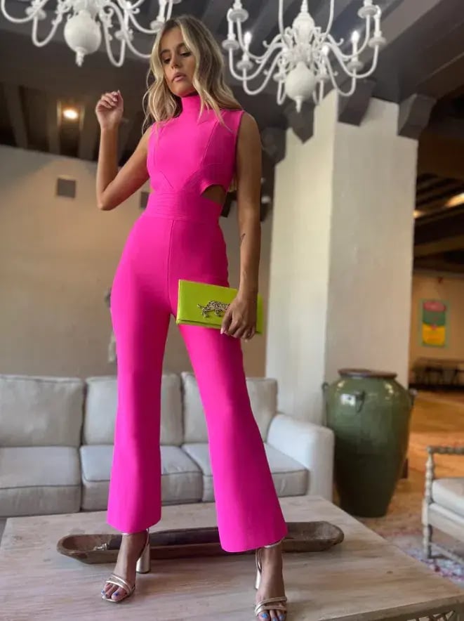 Elliatt Lambley Jumpsuit Pink Size 10 / M photo 3
