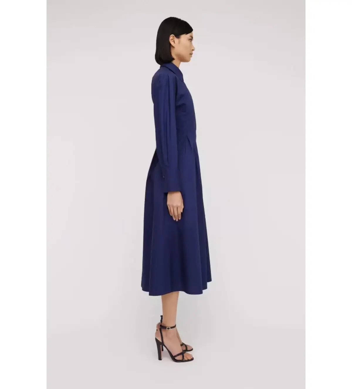 Scanlan Theodore Parachute Cut Out Shirt Midi Dress Navy Size AU 10 photo 2