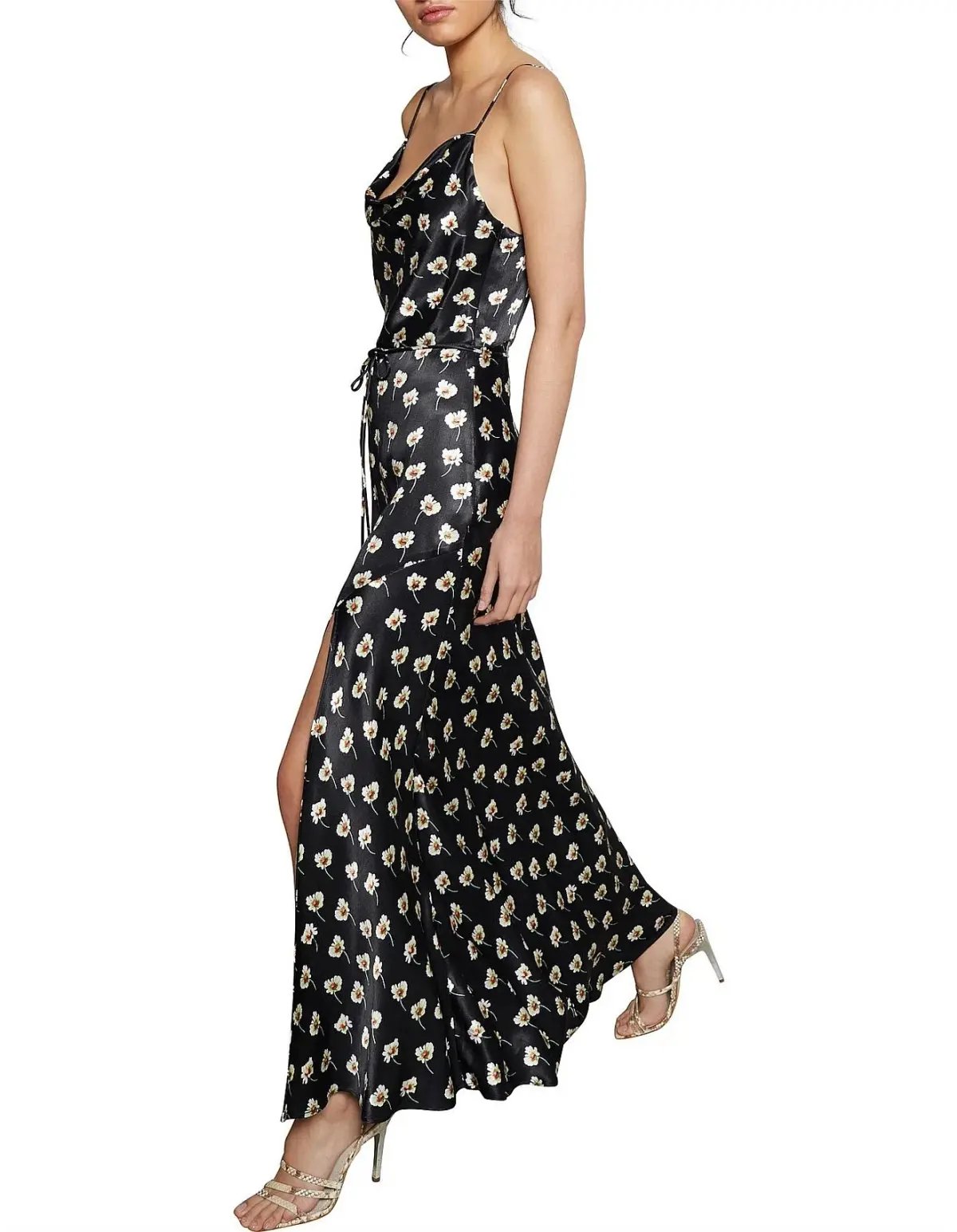 Bec & Bridge Sylvie Black Long Maxi Dress Floral Daisy Tropical 12 photo 4